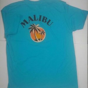 Malibu Rum tee in teal.